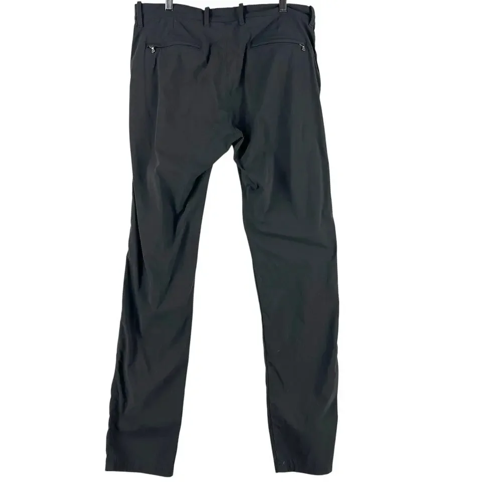 J.Crew Mens 484 Slim-fit Tech Pant 34x34 Brown Stretch Water-Resistant